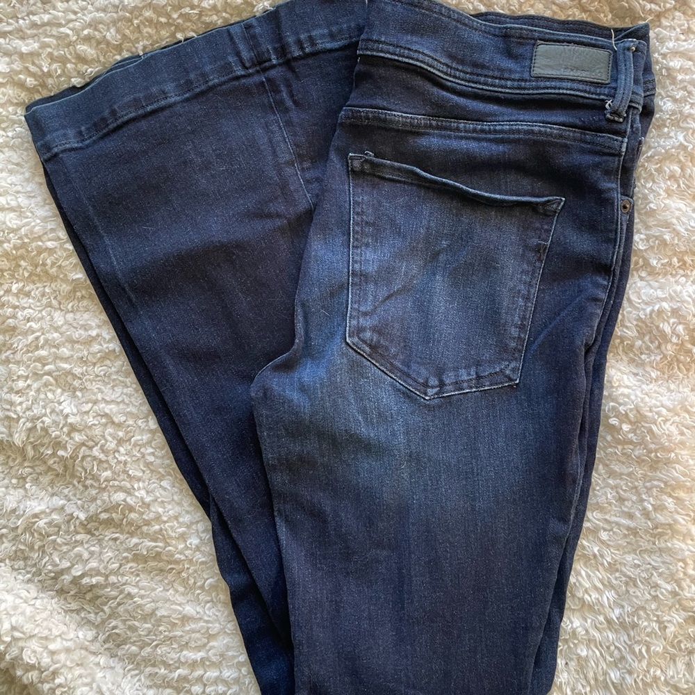Express High Rise Bell Flare Jeans - Picture 2 of 6